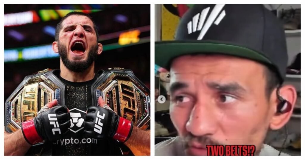 Islam Makhachev Shuts Down Max Holloway’s Two-Belt Criticism With Cheeky Comment Islam Makhachev Max Holloway