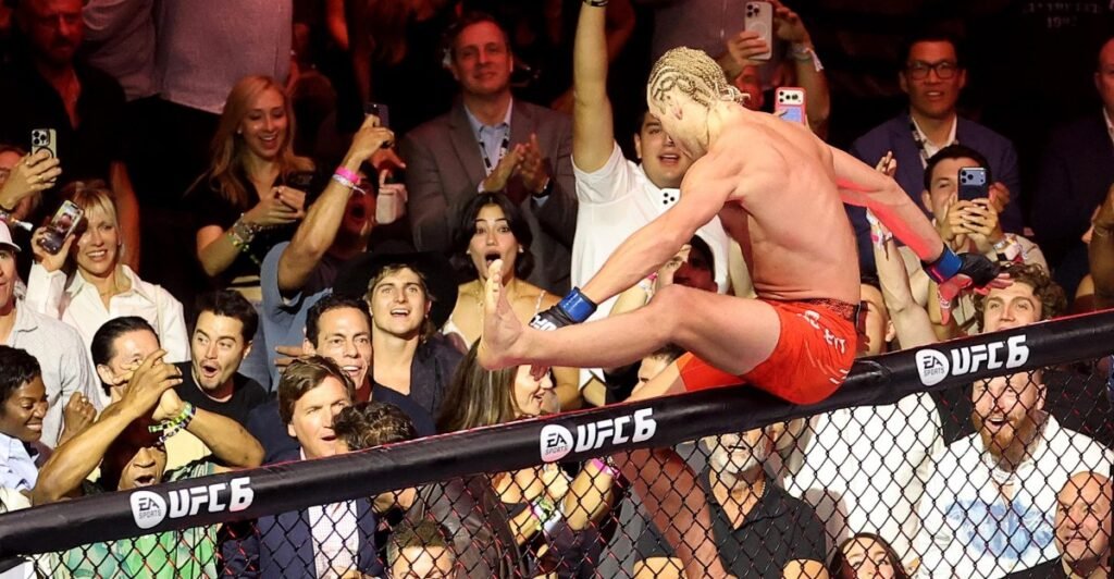 Max Holloway, Paddy Pimblett, and Gable Steveson fined for jumping outside the octagon at UFC 329