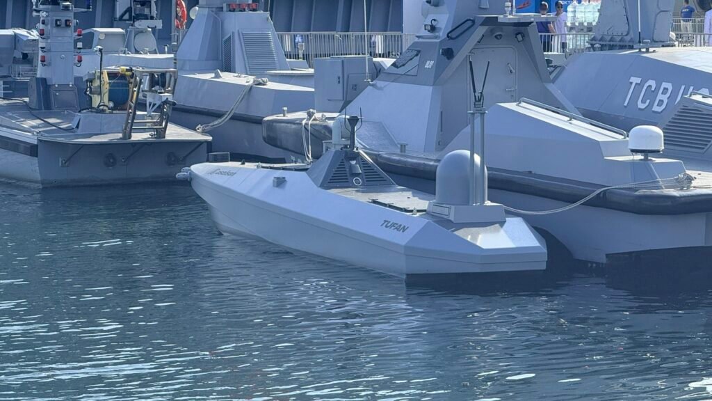 TUFAN Kamikaze USV Launched at TEKNOFEST Mavi Vatan 2026 TUFAN Kamikaze USV Launched at TEKNOFEST Mavi Vatan 2026