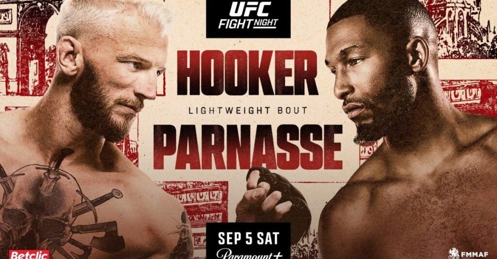 UFC Paris Poster: Dan Hooker vs. Salahdine Parnasse UFC Paris Poster: Dan Hooker vs. Salahdine Parnasse