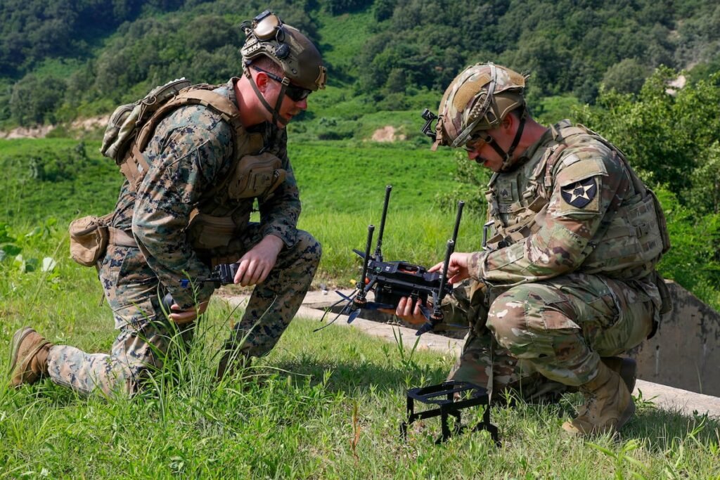 US soldiers, Marines test explosive drones in South Korea US soldiers, Marines test explosive drones in South Korea