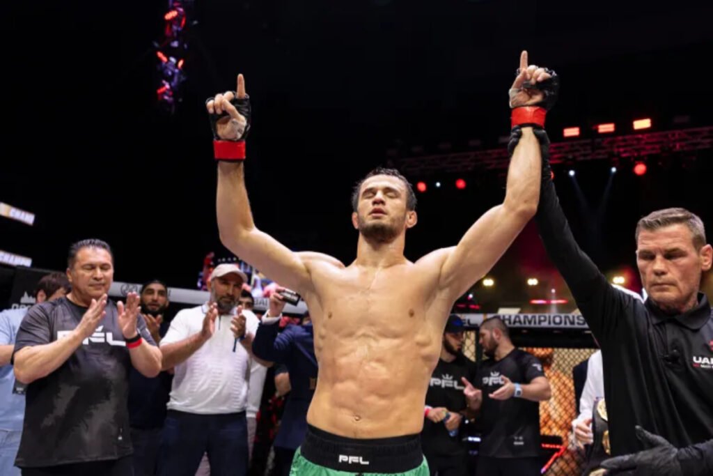 Usman Nurmagomedov’s manager reveals PFL could’ve extended deal prior to free agency: “They chose not to” Usman Nurmagomedov celebrates PFL win along with Khabib Nurmagomedov and Islam Makhachev