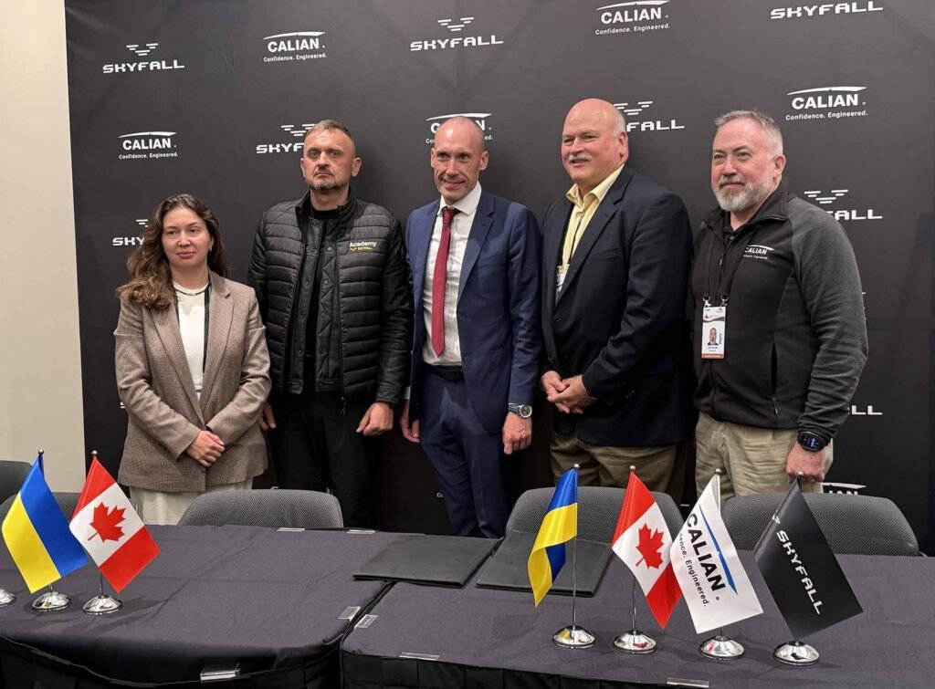 Calian and SkyFall sign strategic agreement Calian and SkyFall sign strategic agreement to advance drone-enabled defence training and operational readiness. (Photo © Calian)