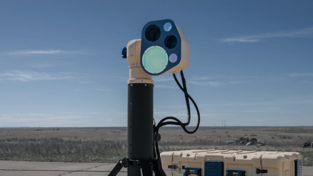 Directed Energy for Counter-Drone Laser Effector AIM Defence’s Fractl high-power laser effector. (Photo: DroneShield)