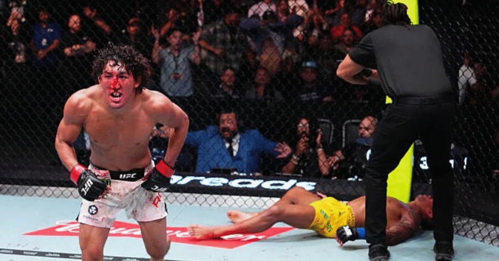 Doctor Provides Fresh Update On Raoni Barcelos After Scary UFC Vegas 121 Collapse Raoni Barcelos, Raul Rosas Jr.