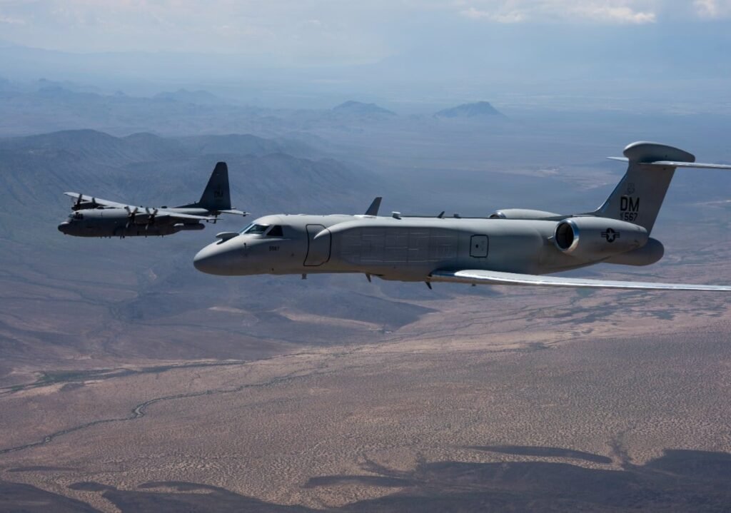 U.S. Air Force’s EC-130H flies final mission alongside EA-37B U.S. Air Force’s EC-130H flies final mission alongside EA-37B
