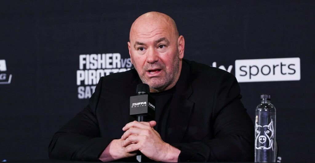 Dana White refutes Oscar De La Hoya’s claim that he was being set up at Garcia-Benn fight; says Vince McMahon did that to him once