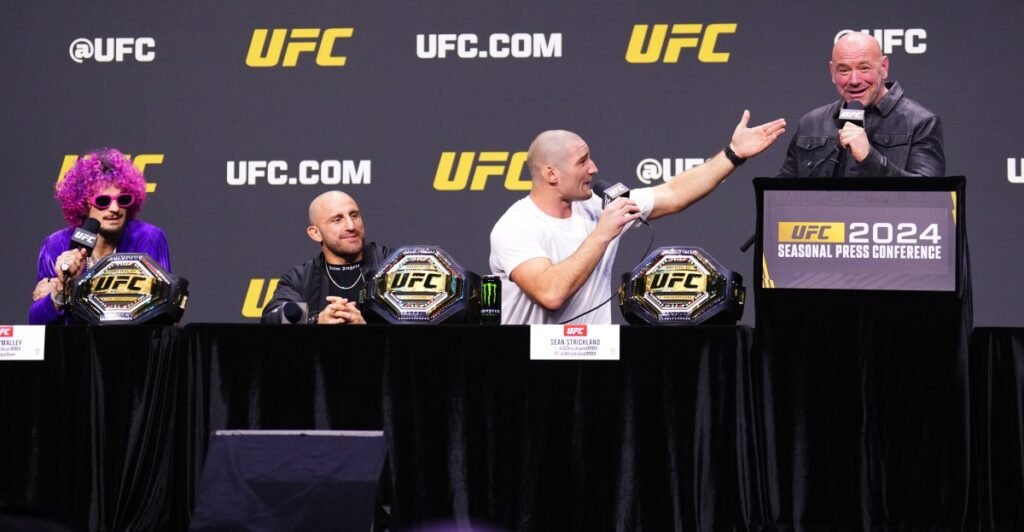 Dana White responds to Sean Strickland’s complaints: ‘When isn’t Sean Strickland upset about something?’ Dana White responds to Sean Strickland’s complaints: ‘When isn’t Sean Strickland upset about something?’