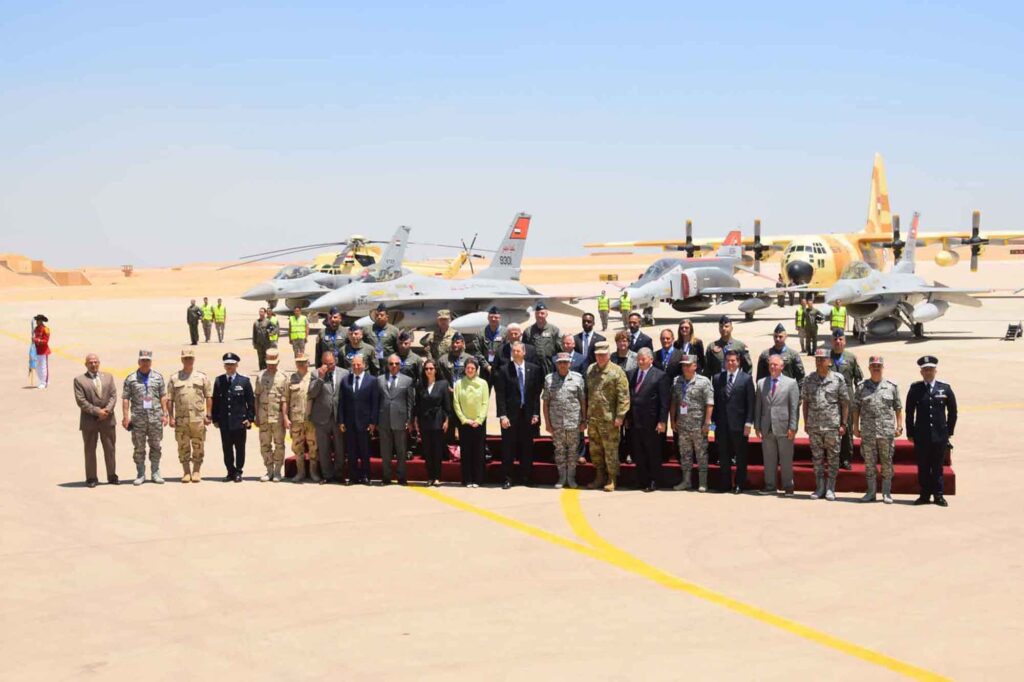 2022: The Air Force celebrated the 40th anniversary of the first landing of “F-16” aircraft on the Arab Republic of Egypt, in the presence of representatives of the Air Forces, the American Corporation “Lockheed Martin “, a number of senior officials of the American embassy in Cairo, those concerned with the cooperation between both sides, and the instructors and trainers responsible for qualifying the first group of Egyptian pilots and technical crews on the “F-16” Aircraft. (Photo © Ministry Of Defense - Military Media Center)