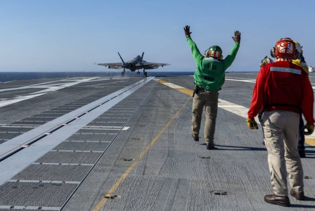 F-35C Commences Testing On Ford-class carrier John F Kennedy F-35C launching off Ford-class aircraft carrier
