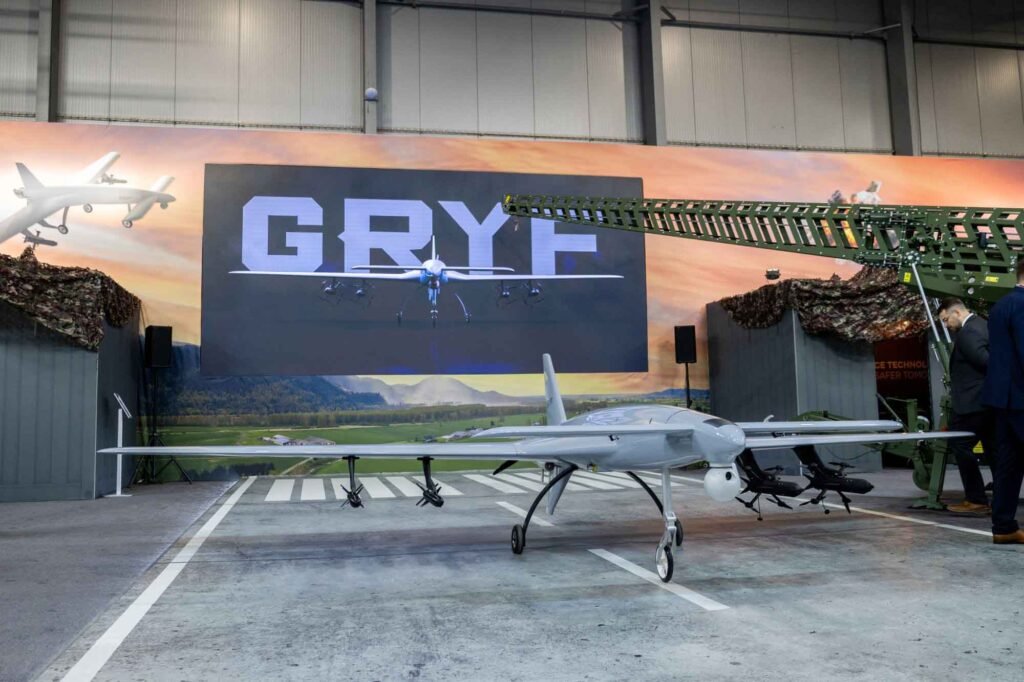 GRYF is a long-endurance UAV platform capable of carrying various counter-drone systems.  (Photo © KBP INTERNATIONAL)