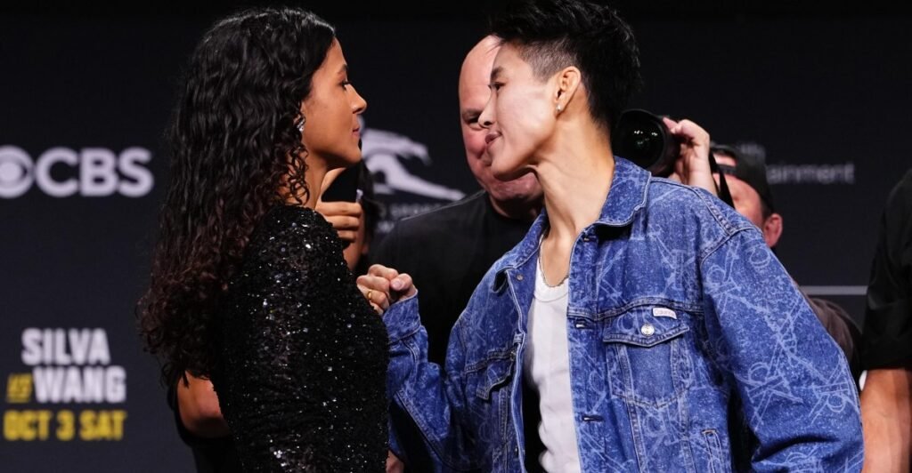 Natalia Silva, Wang Cong share intense faceoff ahead of UFC 332 main event