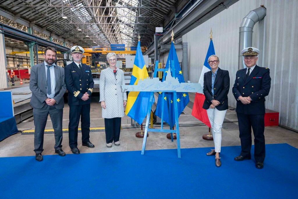 Naval Group holds the steel-cutting ceremony of the first FDI frigate for the Royal Swedish Navy (Copyrights : Naval Group)