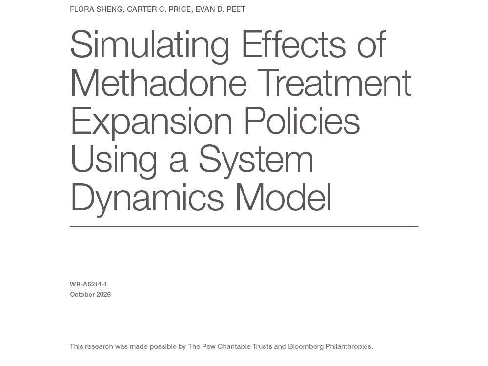 Simulating Effects of Methadone Treatment Expansion Policies Using a System Dynamics Model Simulating Effects of Methadone Treatment Expansion Policies Using a System Dynamics Model