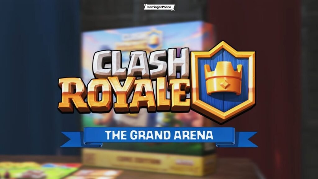 The Grand Arena brings the mobile strategy game to the tabletop this October Clash Royale The Grand Arena logo cover
