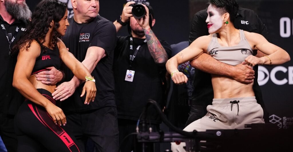 Video: Wang Cong taunts Natalia Silva at final face-off before UFC 332 Video: Wang Cong taunts Natalia Silva at final face-off before UFC 332